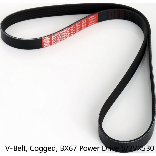 V-Belt, Cogged, BX67 Power Drive 5/3VX530 Banded Cogged V Belt