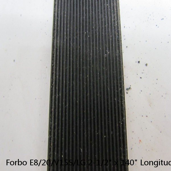 Forbo E8/20/V15S/LG 2-1/2" x 140" Longitudinal Ribbed  Conveyor Belt #1 small image