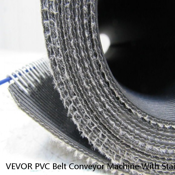 VEVOR PVC Belt Conveyor Machine With Stainless Steel Double Guardrail CE #1 image