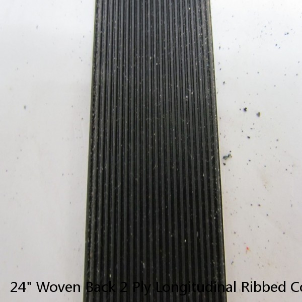 24" Woven Back 2 Ply Longitudinal Ribbed Conveyor Belt 0.103"T 2 Pcs. 82" 63" #1 image